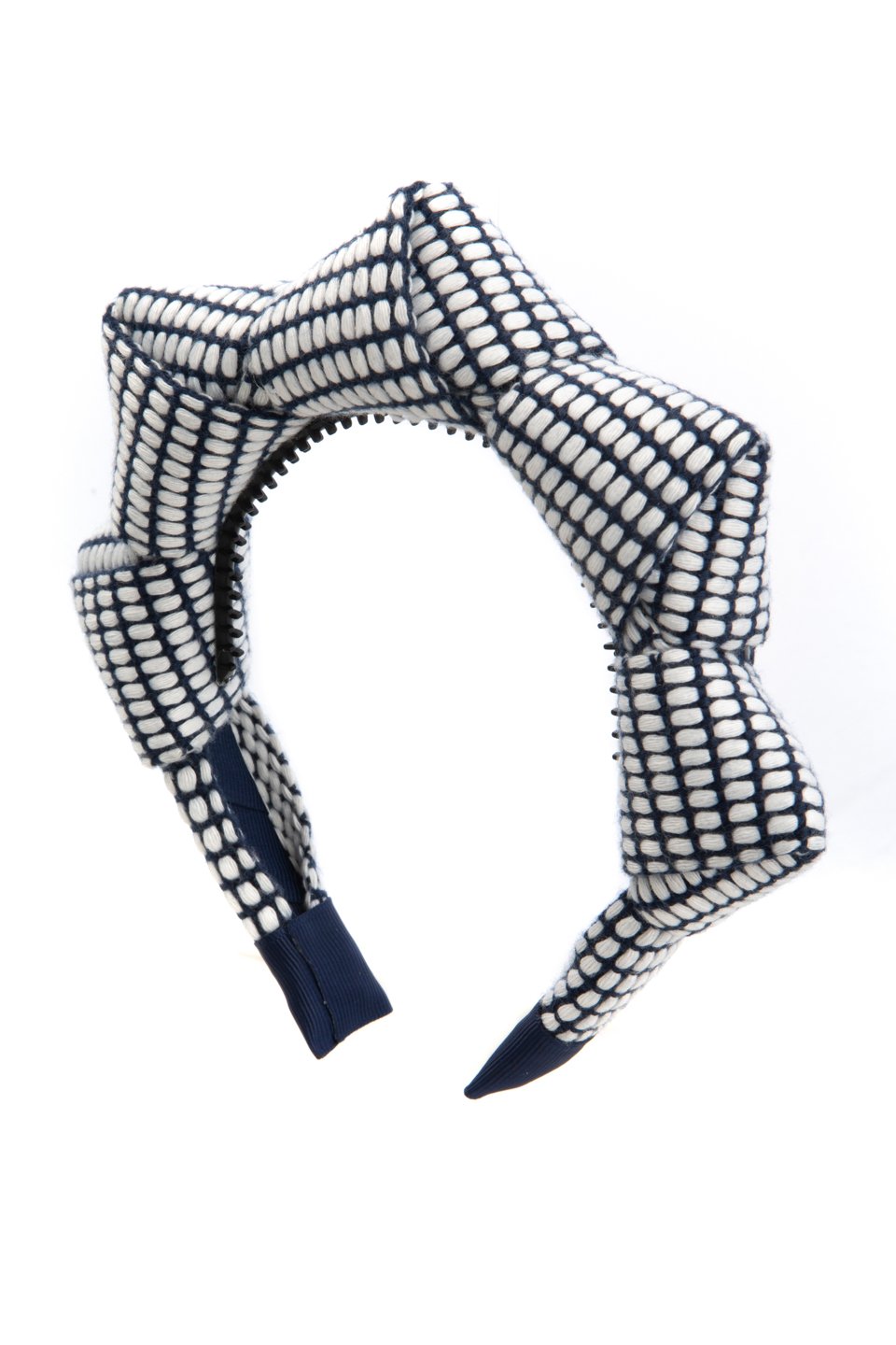 Mountain Queen Headband - Navy Grid