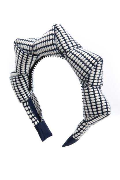 Mountain Queen Headband - Navy Grid