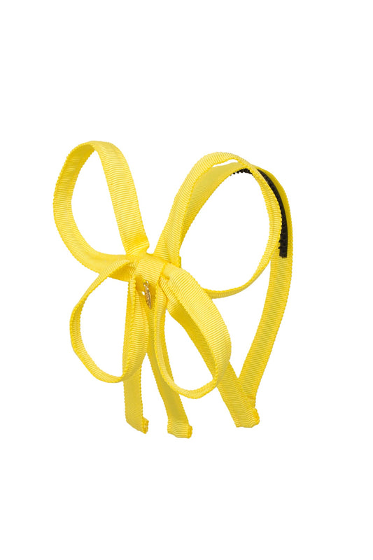 Orchid Butterfly Bow Headband - Lemon