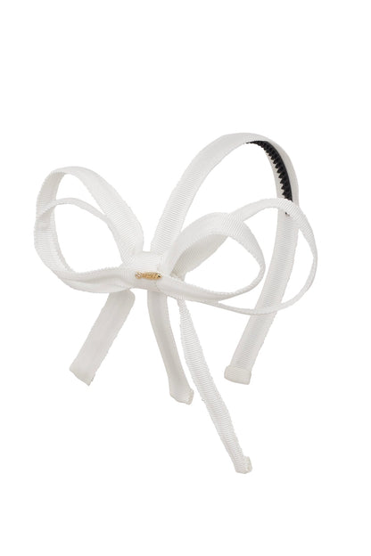 Orchid Butterfly Bow Headband - White