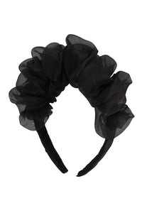 Organza Bunches Headband - Black