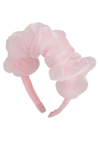 Organza Bunches Headband - Pink