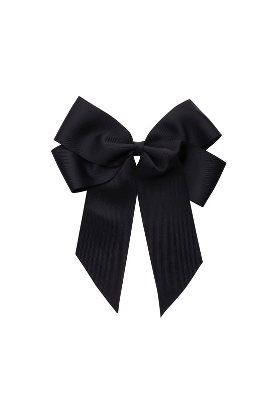 Oversized Bow Clip - Black Grosgrain