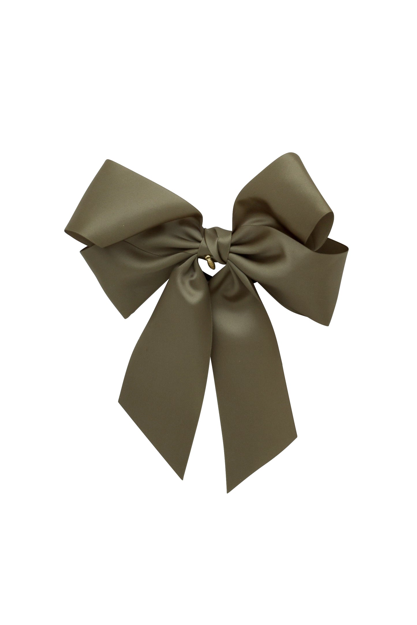 Oversized Bow Pony/Clip - Deep Sage