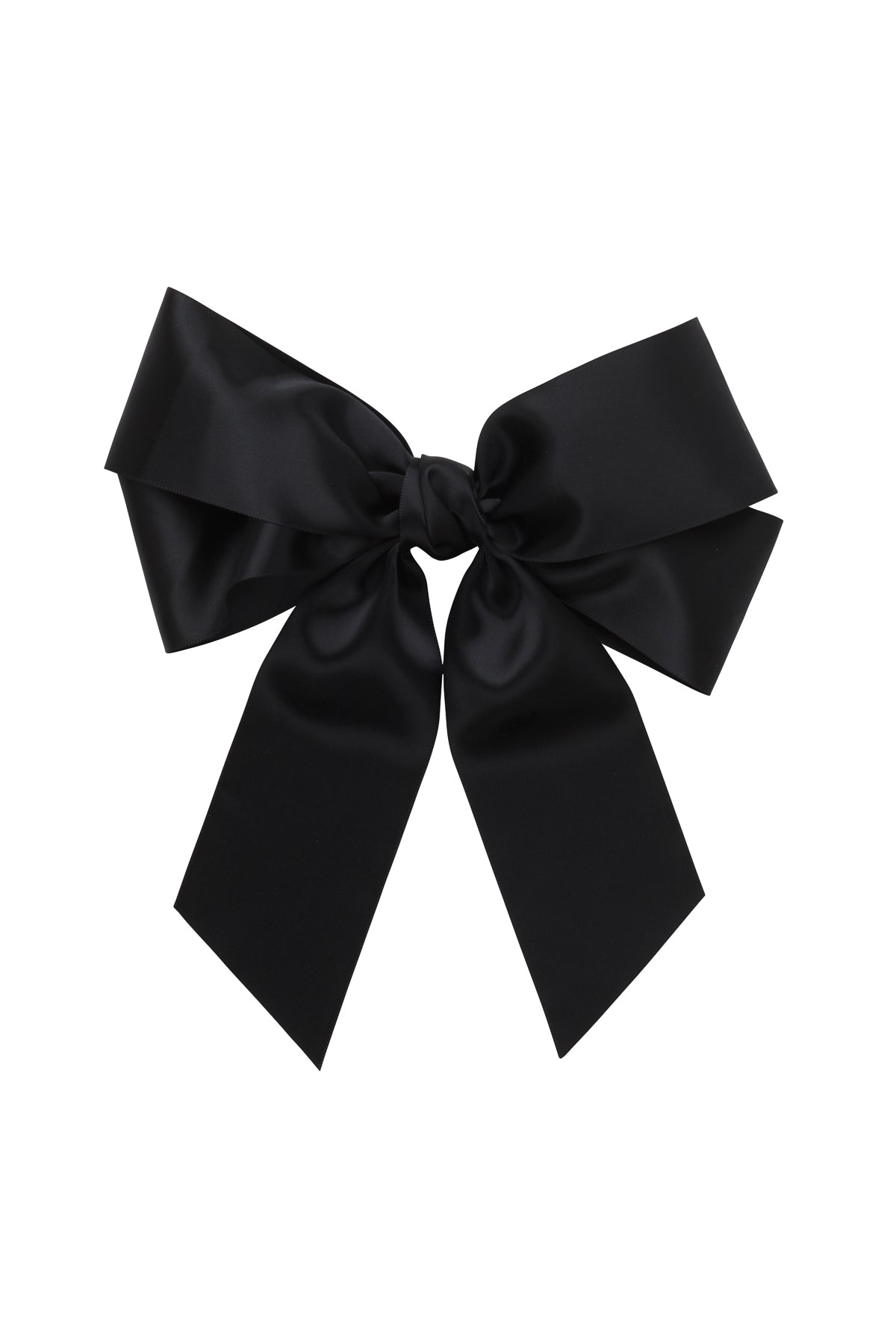 Oversized Bow Pony/Clip - Black
