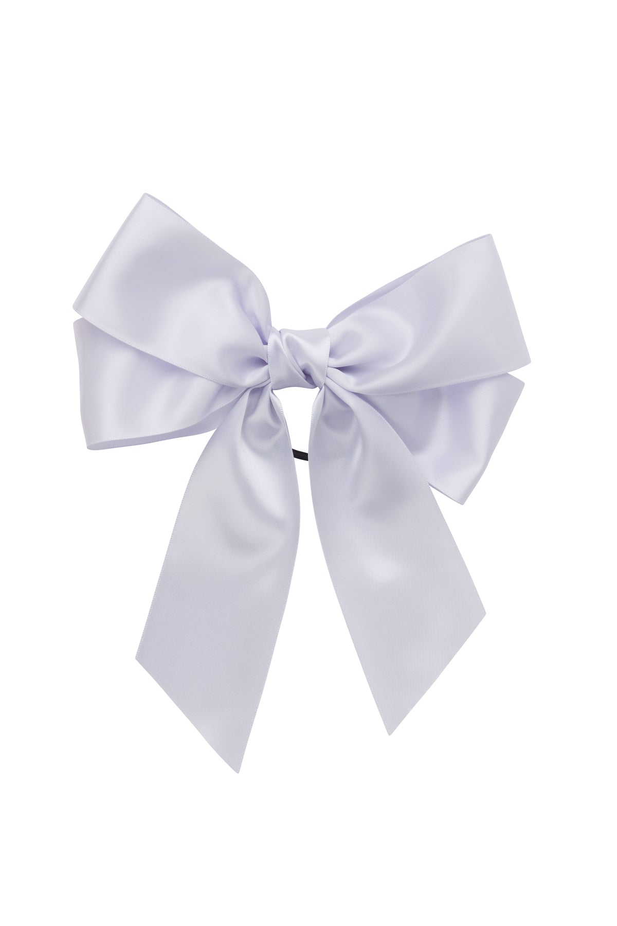 Oversized Bow Pony/Clip - Lilac