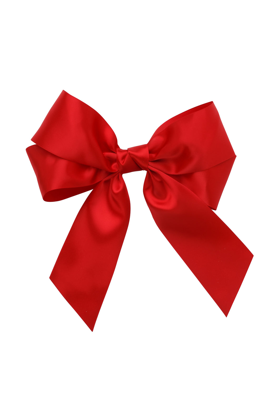 Oversized Bow Pony/Clip - Red