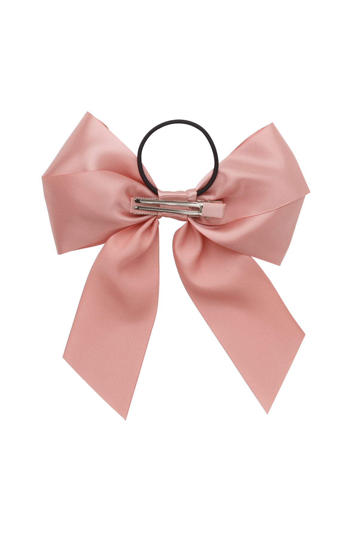 Oversized Bow Pony/Clip - Sweet Nectar