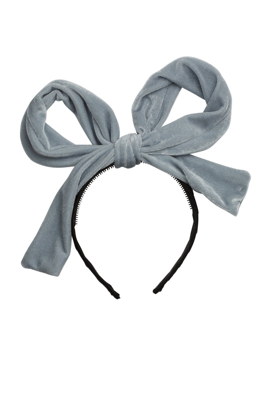 Party Bow - Pale Blue Velvet