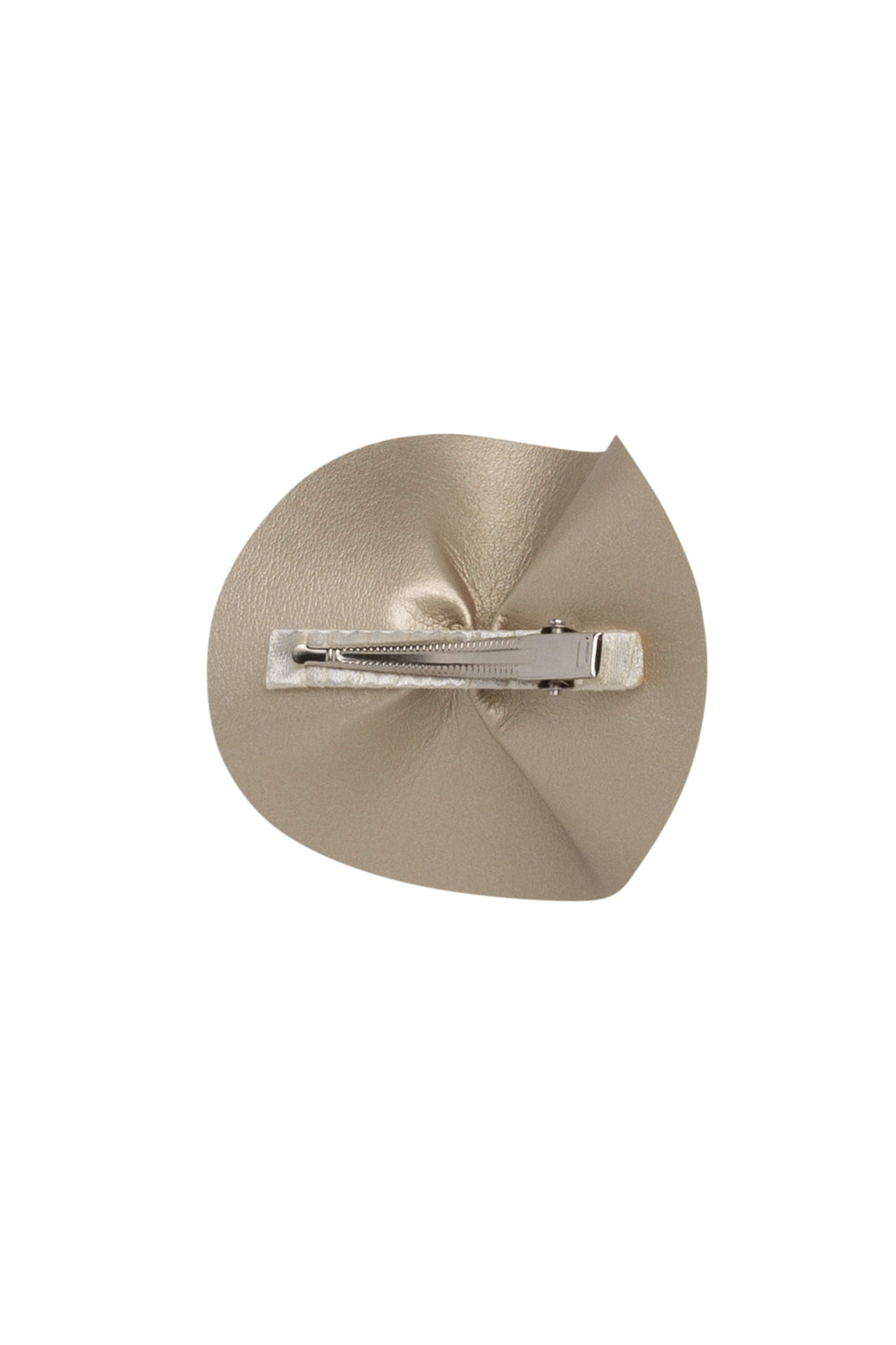 Pansy Clip - Gold Leather