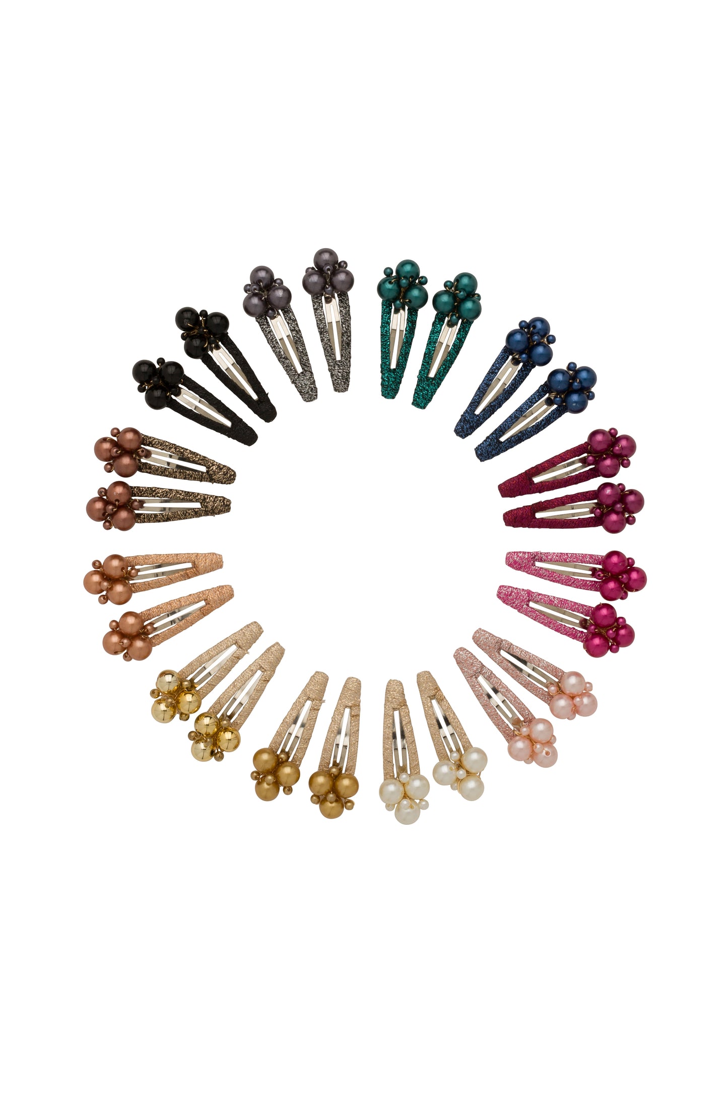 Pearl Lily Clip Set of 2 - Black