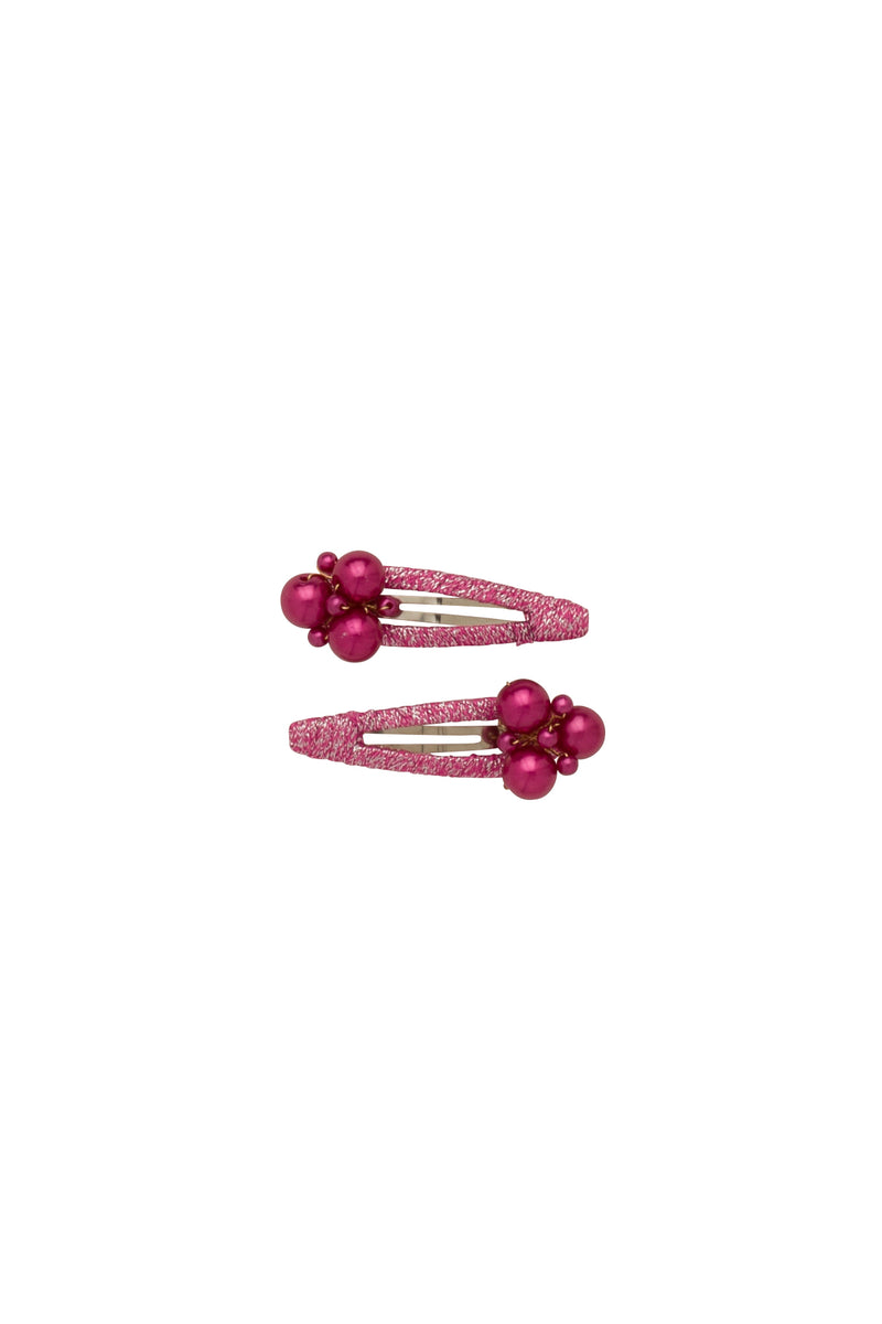 Pearl Lily Clip Set of 2 - Cranberry