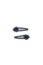 Pearl Lily Clip Set of 2 - Navy