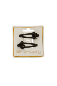 Pearl Lily Clip Set of 2 - Black