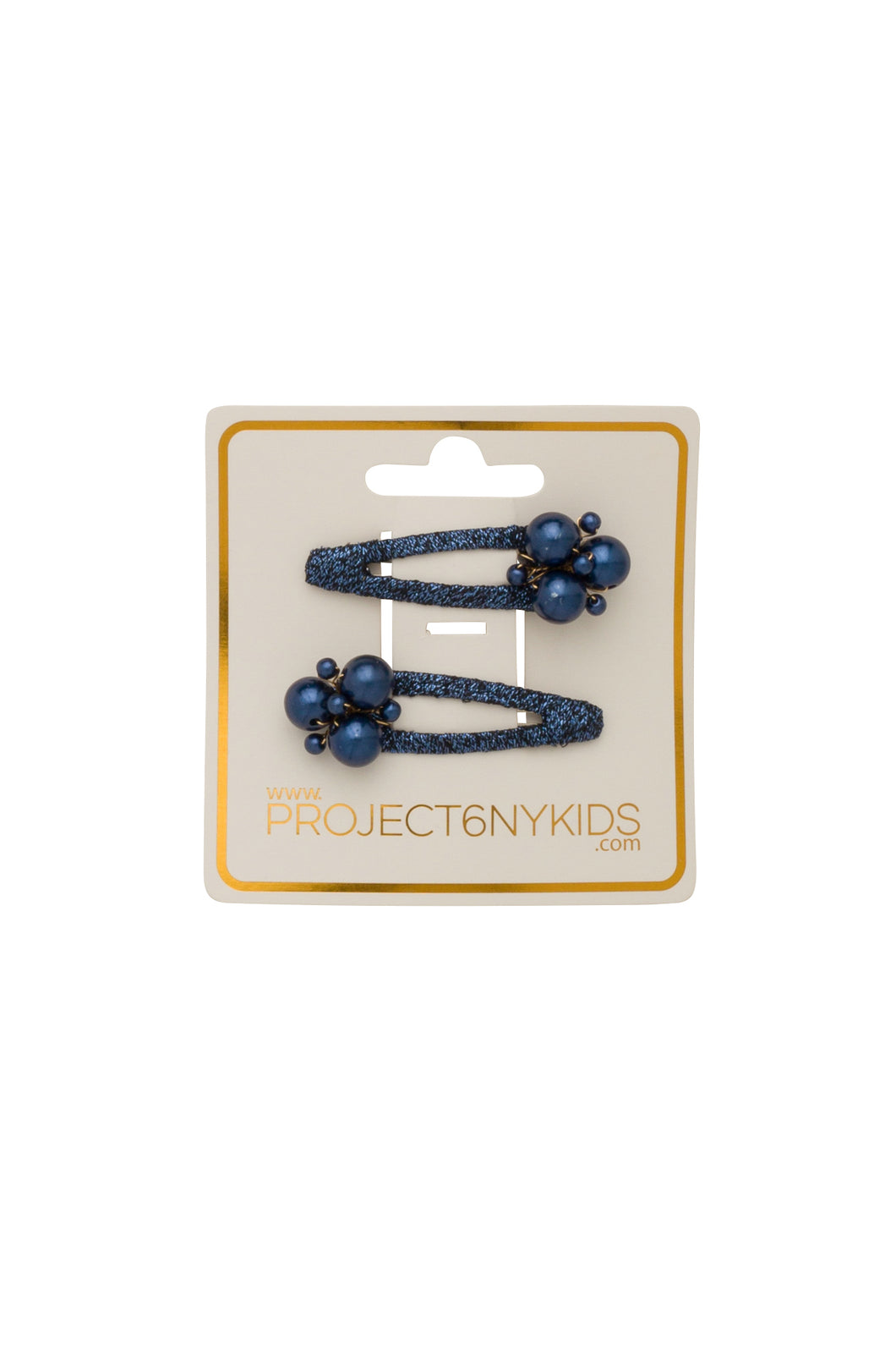 Pearl Lily Clip Set of 2 - Navy