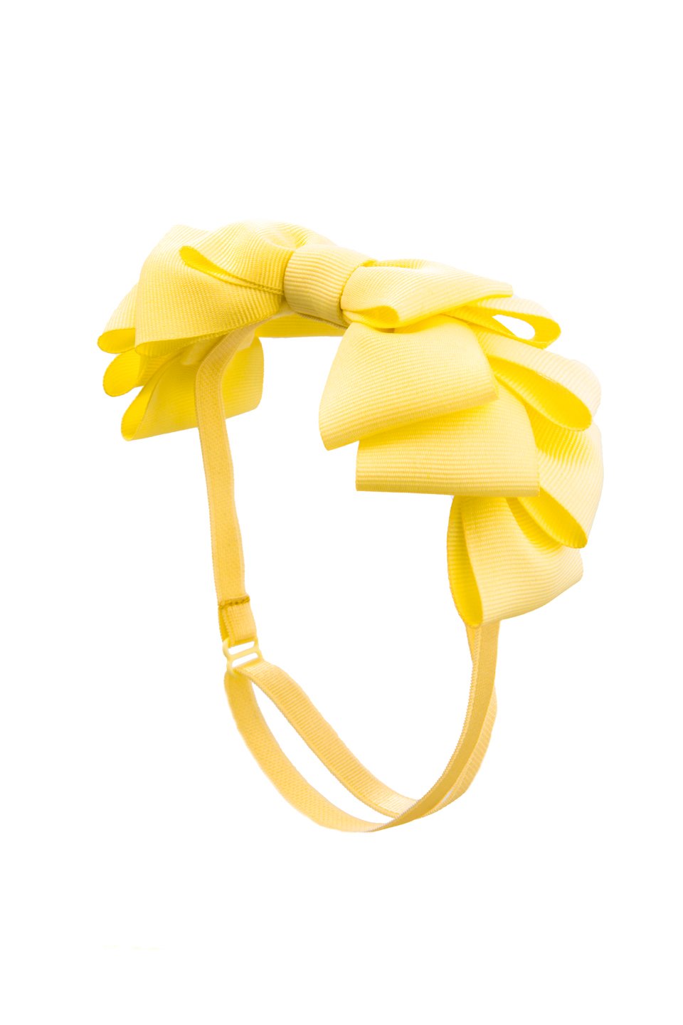 Pleated Ribbon Grosgrain Wrap - Lemon