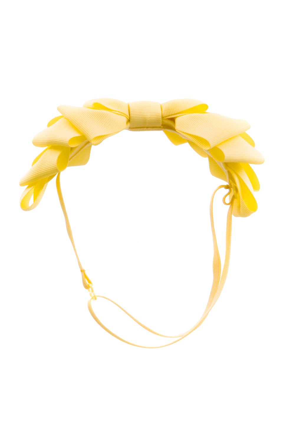 Pleated Ribbon Grosgrain Wrap - Lemon