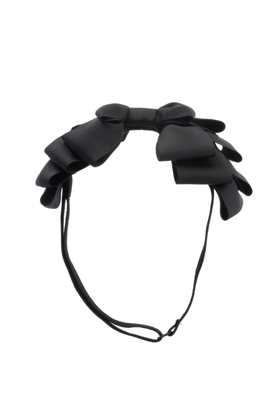 Pleated Ribbon Grosgrain Wrap - Black