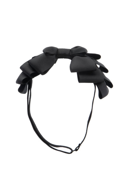 Pleated Ribbon Grosgrain Wrap - Black