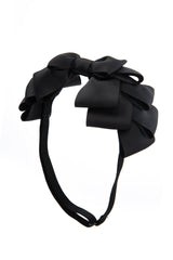 Pleated Ribbon Grosgrain Wrap - Black