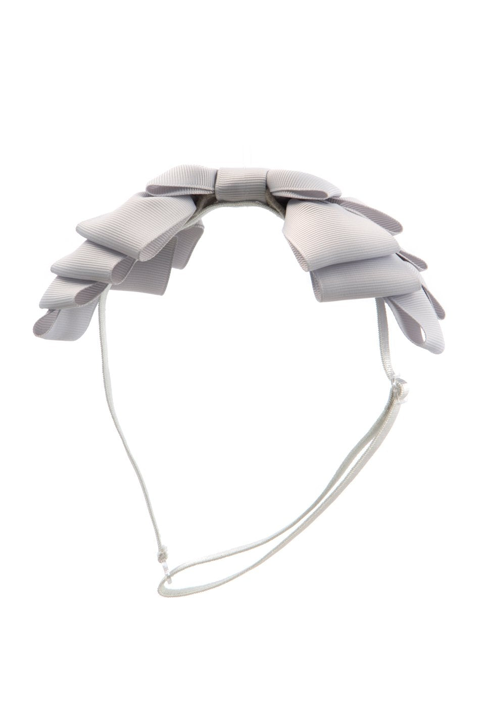 Pleated Ribbon Grosgrain Wrap - Shell Grey