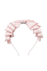 Pleated Ribbon Headband - Blush