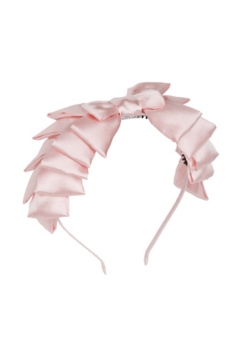 Pleated Ribbon Headband - Blush