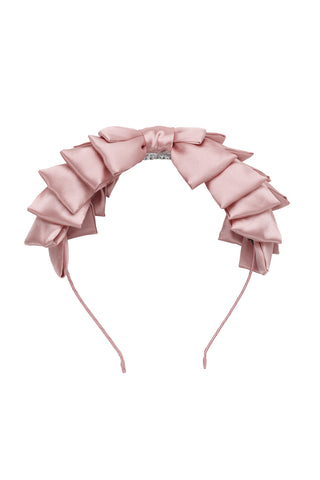 Pleated Ribbon Headband - Rose