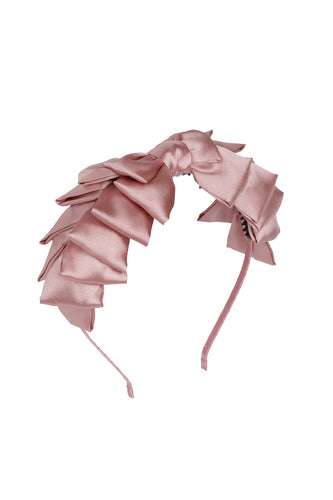 Pleated Ribbon Headband - Rose