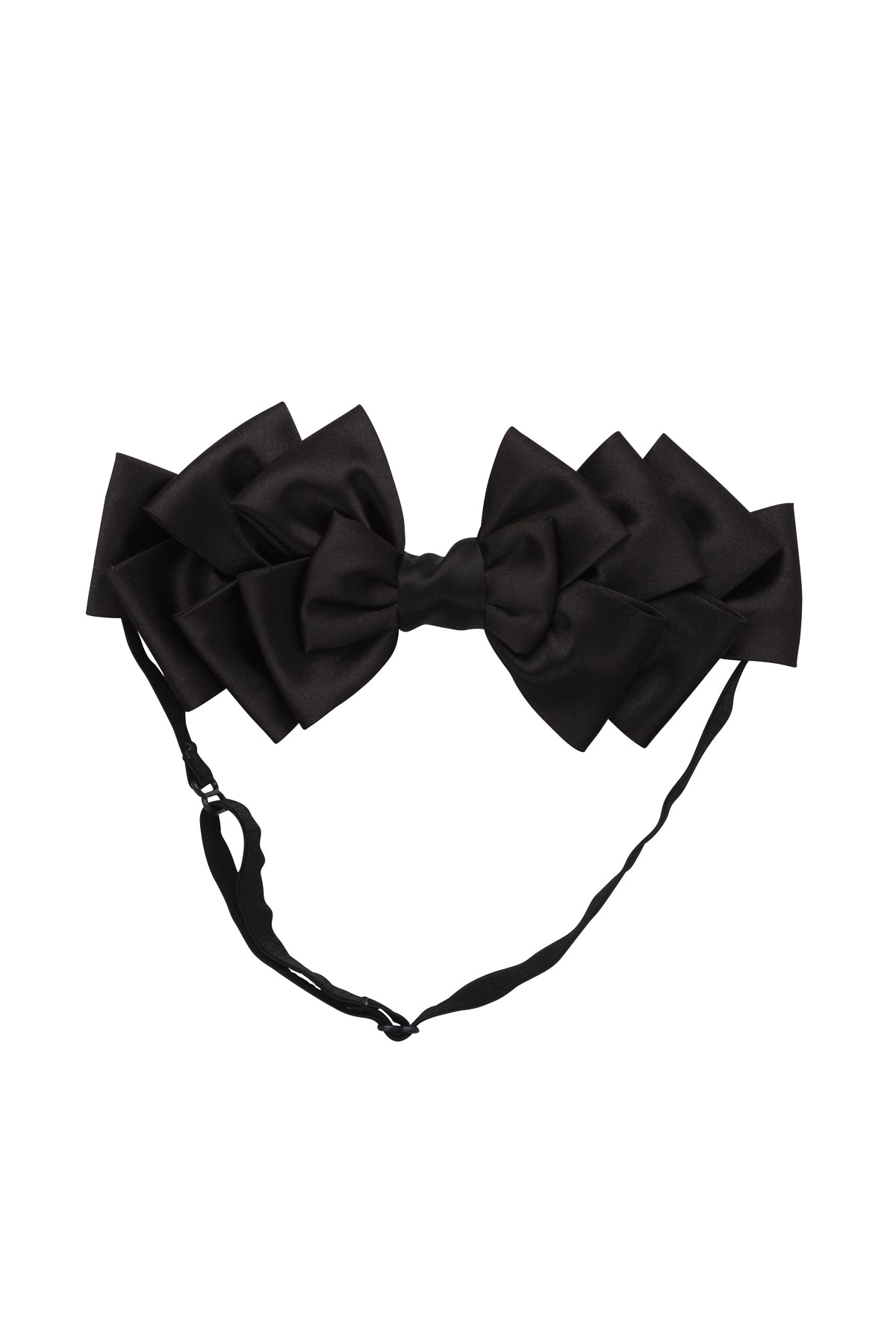 Pleated Ribbon Wrap - Black