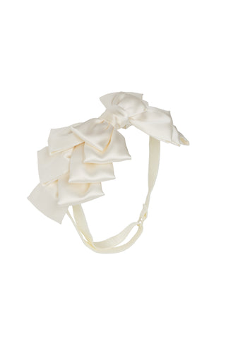 Pleated Ribbon Wrap - Dove Ivory