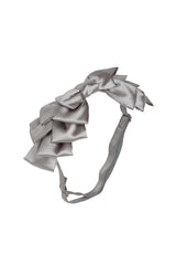 Pleated Ribbon Wrap - Silver Grey