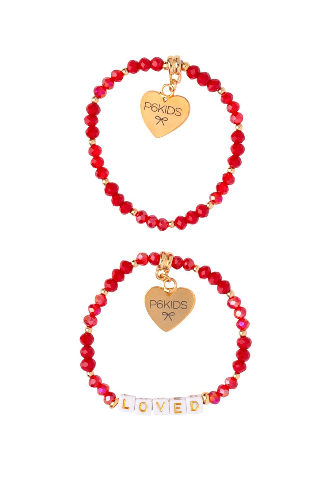 Power Mantra Bracelet Set - Red - 