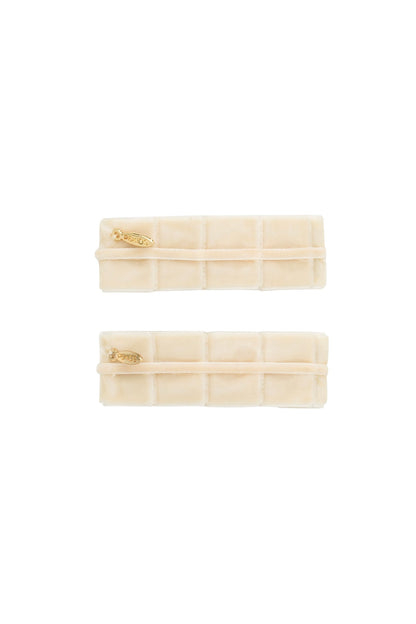 Pristine Pleats Clip Set of 2 - Ivory