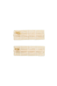 Pristine Pleats Clip Set of 2 - Ivory