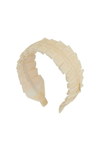 Pristine Pleats Headband - Ivory