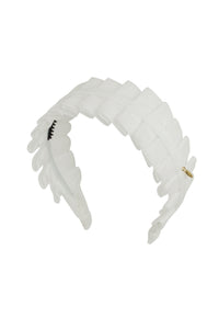 Pristine Pleats Headband - White