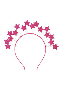 Floating Crown - Hot Pink Glitter Stars
