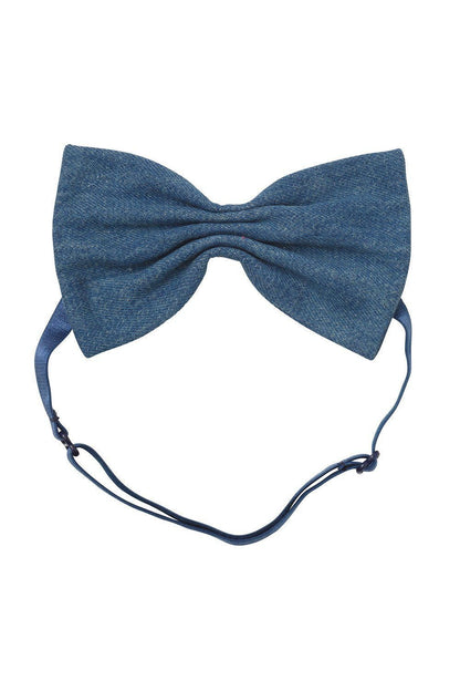 Gathered Bow Baby - Blue Denim