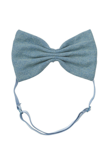 Gathered Bow Baby - Blue Denim