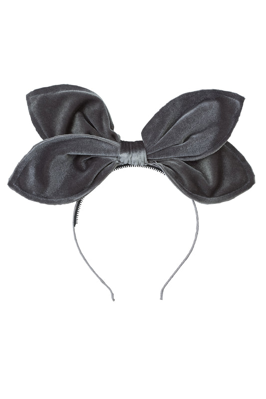 Growing Orchid Velvet Headband - Grey