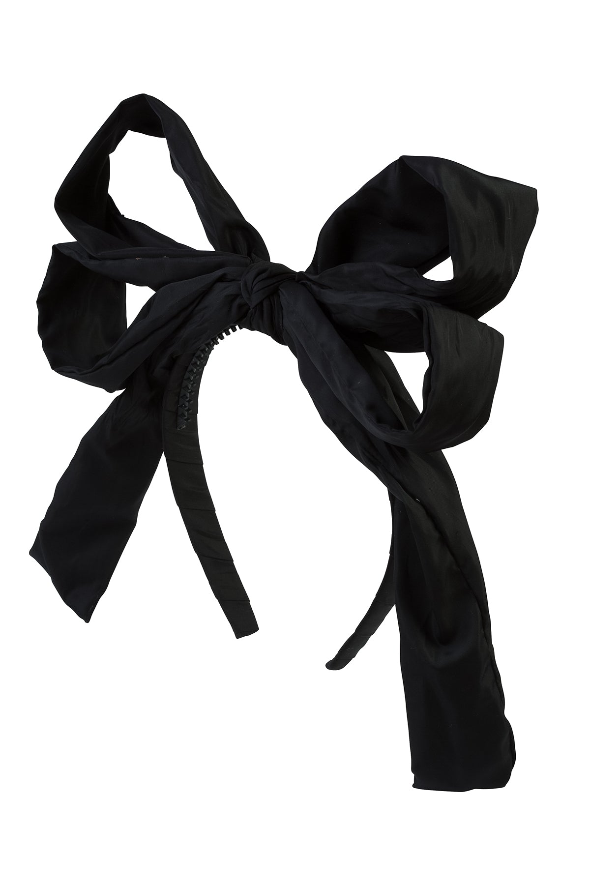 Double Party Bow Headband - Black