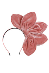Five Petals Velvet Headband - Rose