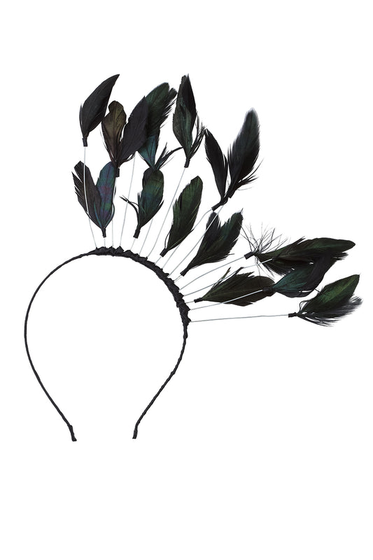 Floating Feathers Headband - Black