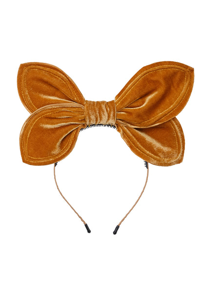 Growing Orchid Velvet Headband - Gold