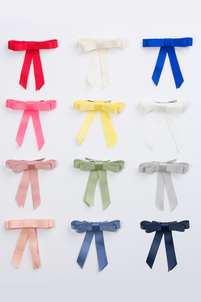 Grosgrain Bow Clip Set (2) - Sweet Nectar