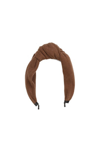 Knot Headband - Khaki Brown Wool