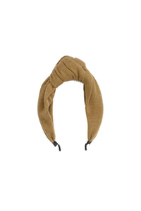 Knot Headband - Gold Olive Wool