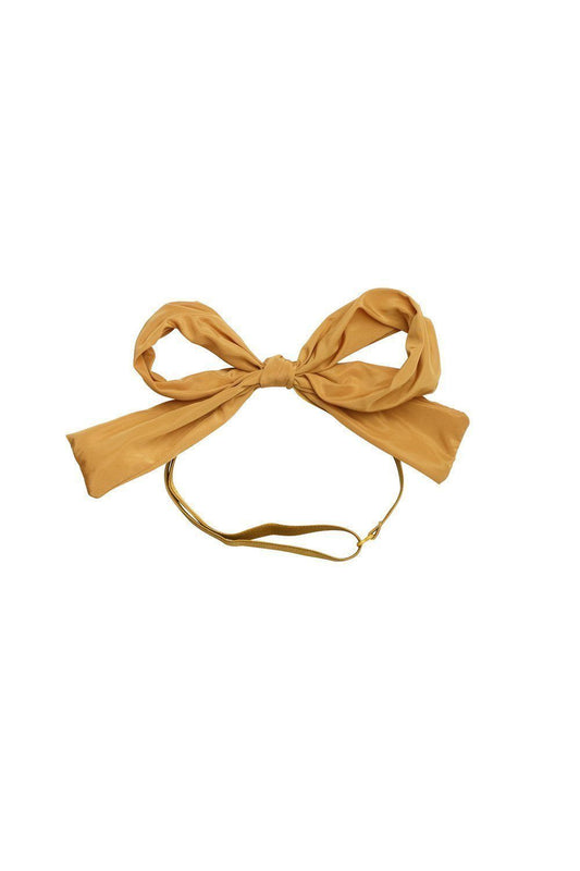 Party Bow Taffeta Wrap - Mustard