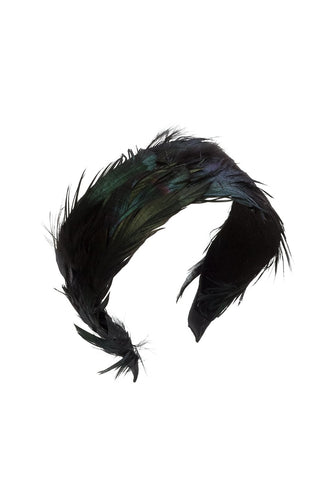 Narrow Feather Headband - Black - PROJECT 6, modest fashion